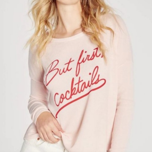 Wildfox Tops - Nwt Wildfox Statement sweater But first cocktails